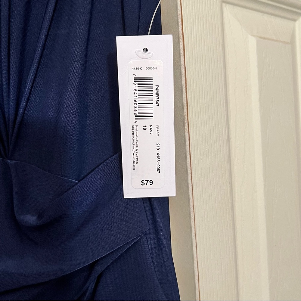 Elegant Navy High Low Dress - Picture 5 of 9